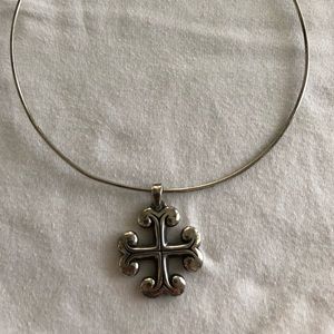 James Avery hook on necklace and cross pendant
